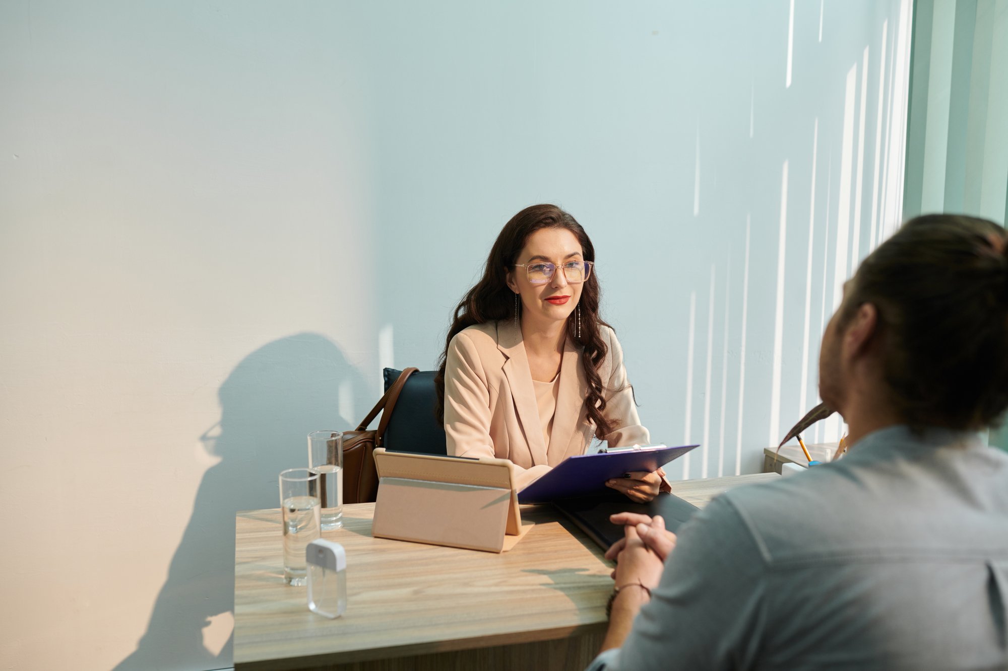 Recruiter Talking to Applicant
