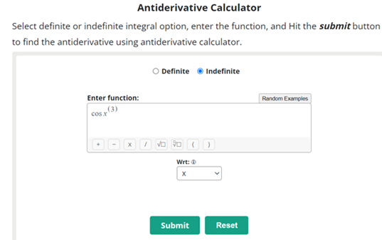 Antiderivative calculator Antiderivative calculator