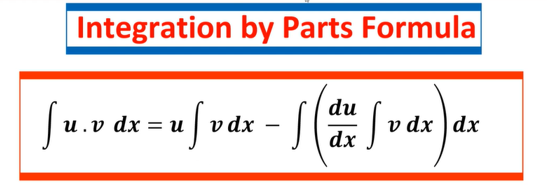 Intergration by Parts Formula Intergration by Parts Formula