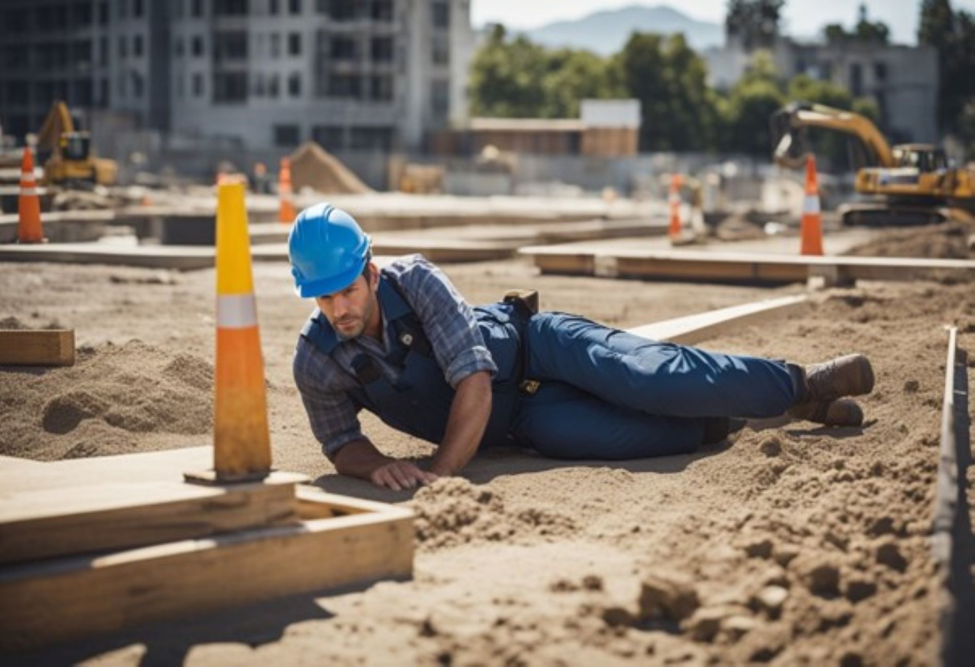 Construction worker injured on a jobsite