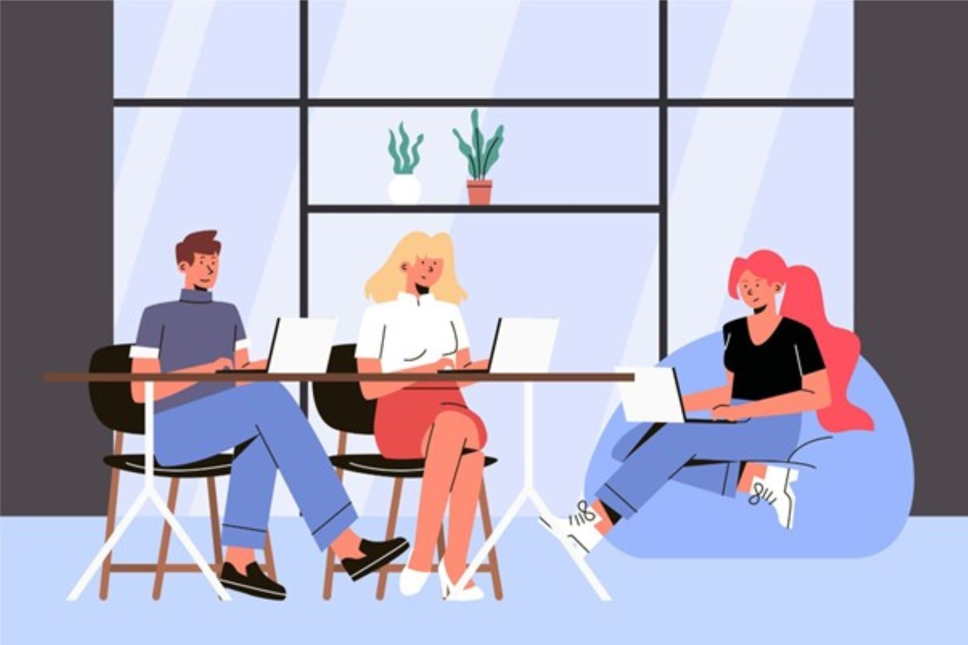 Coworking space illustration