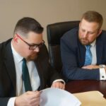 Attorneys discussing an agreement