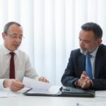 Businessmen talking about an agreement