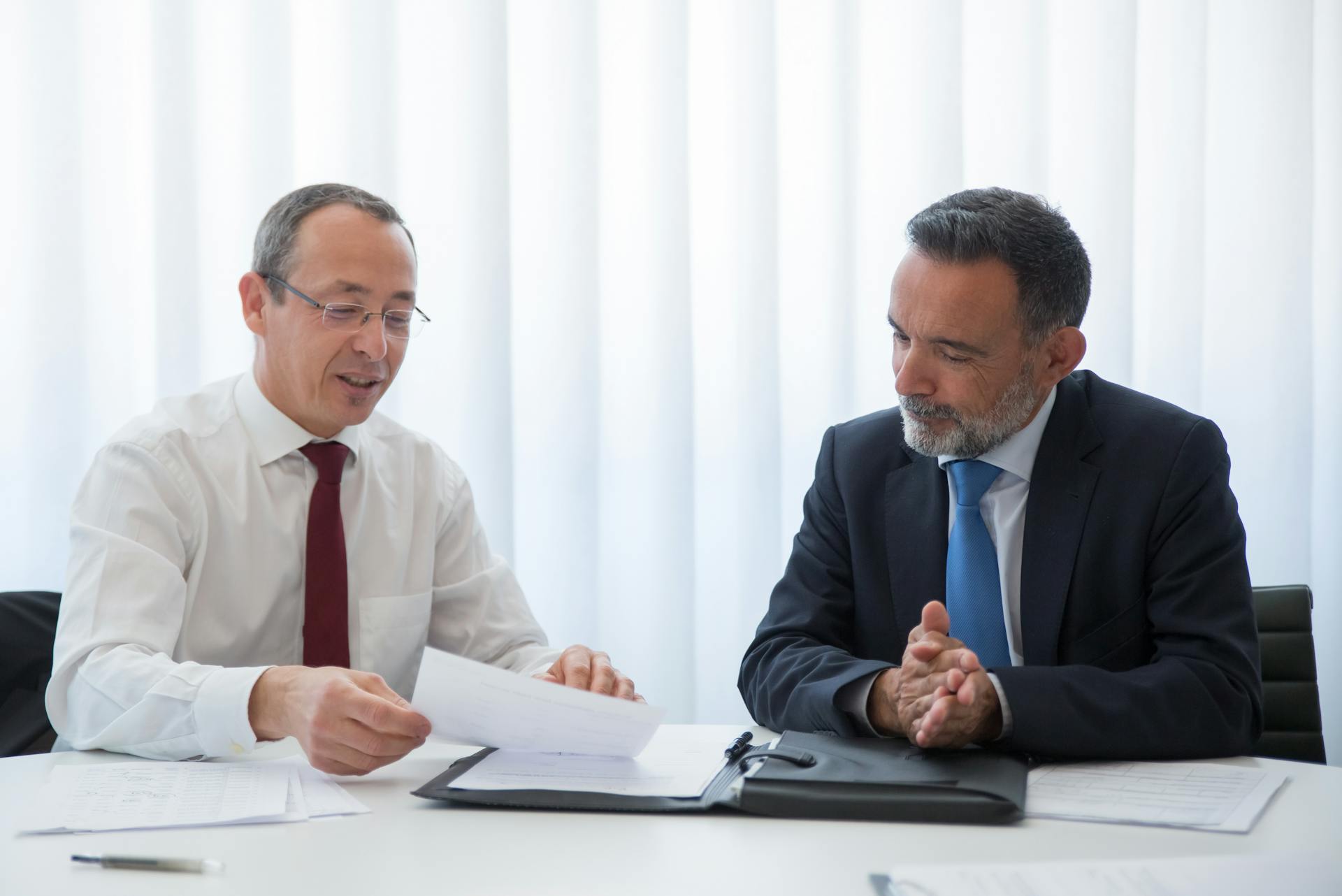 Businessmen talking about an agreement