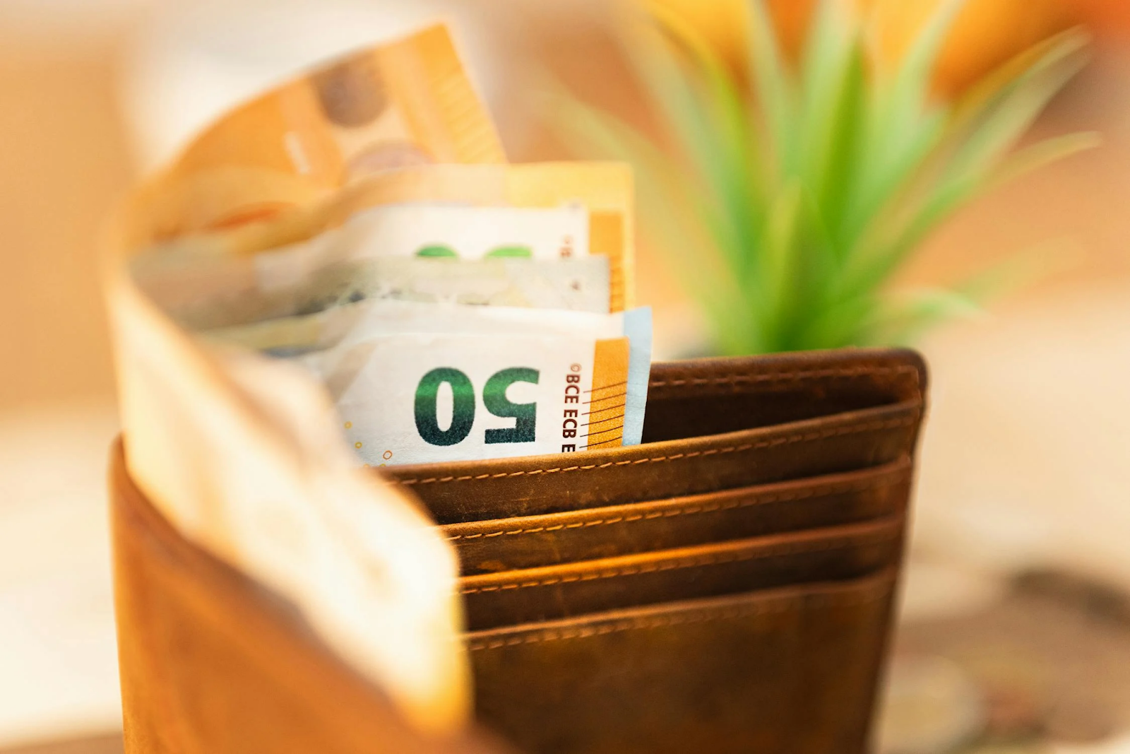 Wallet with cash in it