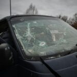 Broken windshield