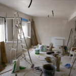 Messy room during construction improvement