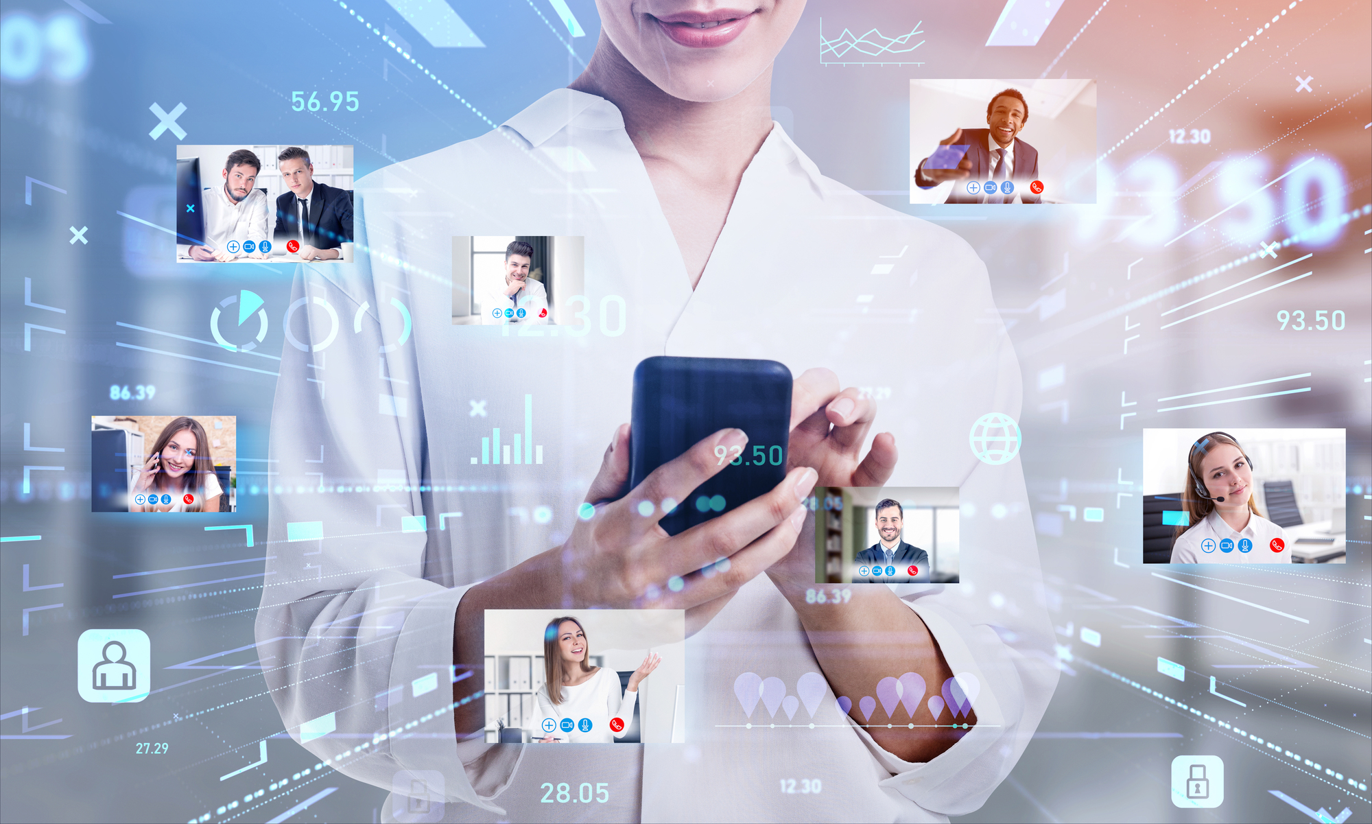 Businesswoman using smartphone