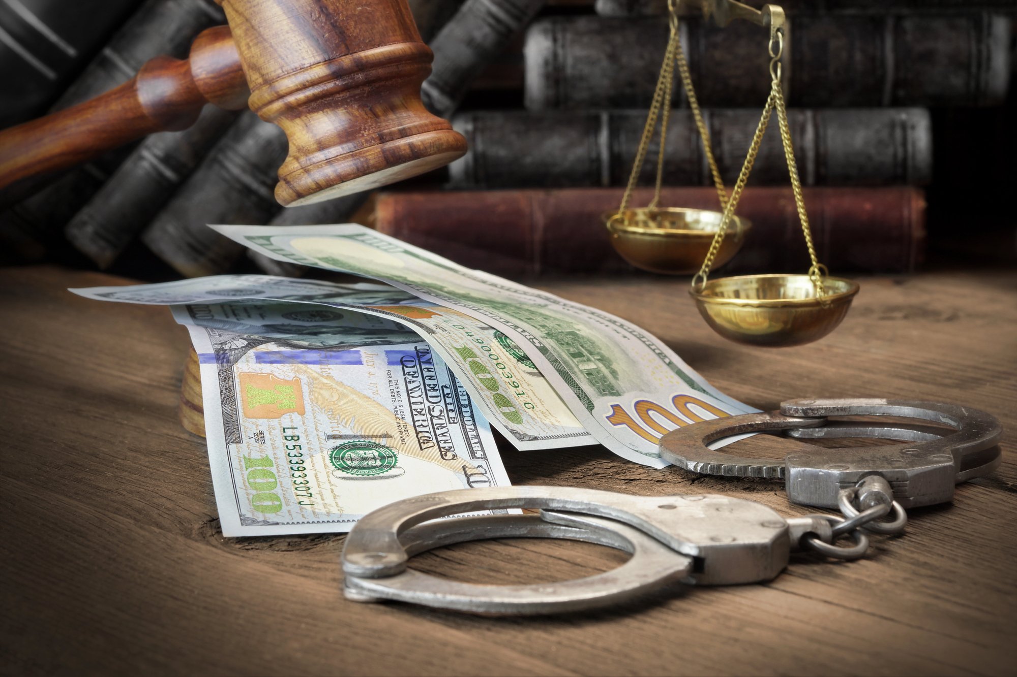 Concept For Corruption, Bankruptcy Court, Bail, Crime