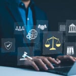 Legal Professional with Justice Icons
