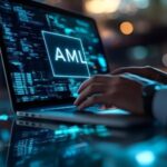 Man working on a laptop with AML