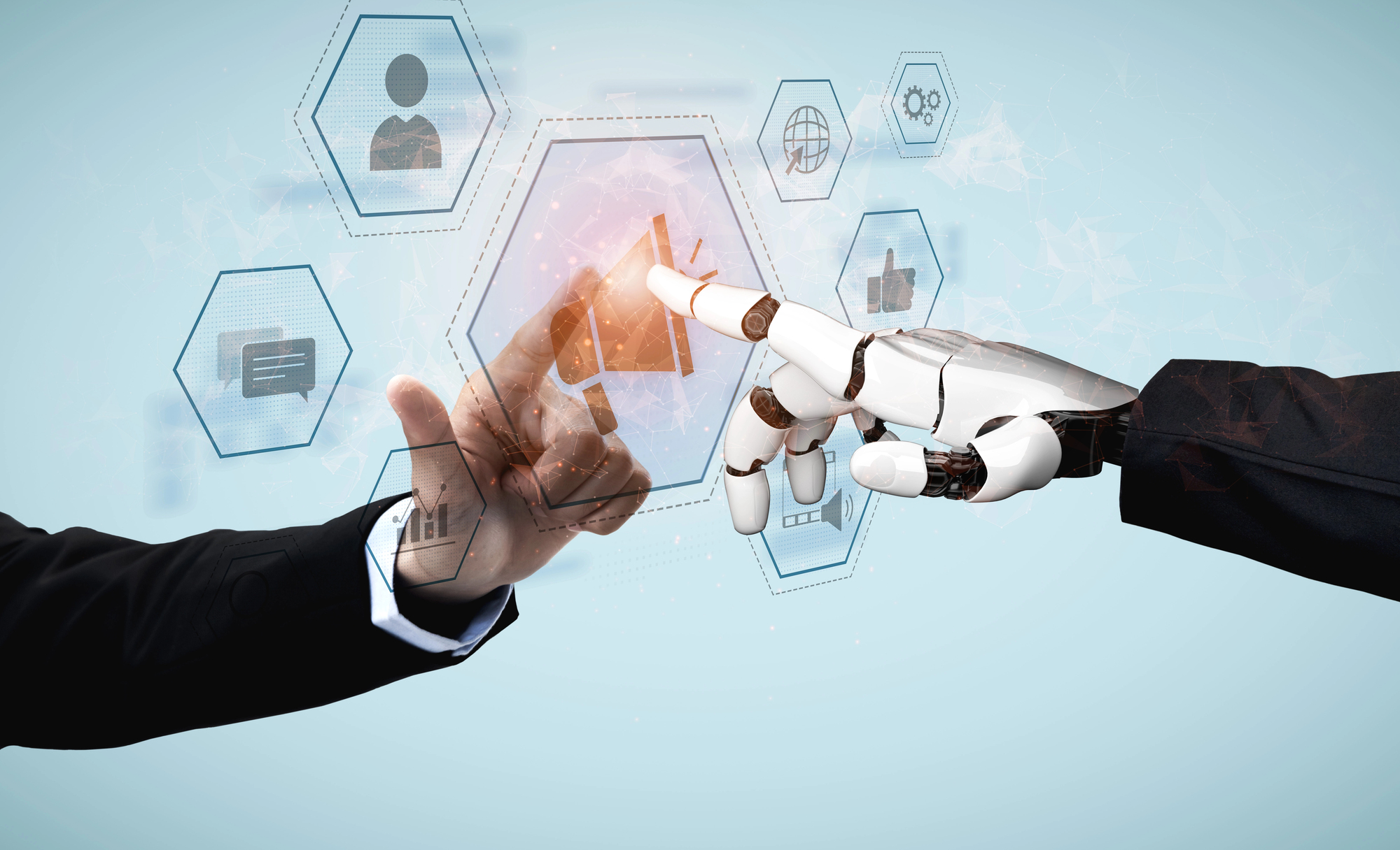 AI-generated visual showing digital marketing strategy