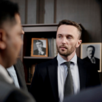 Business men discussing