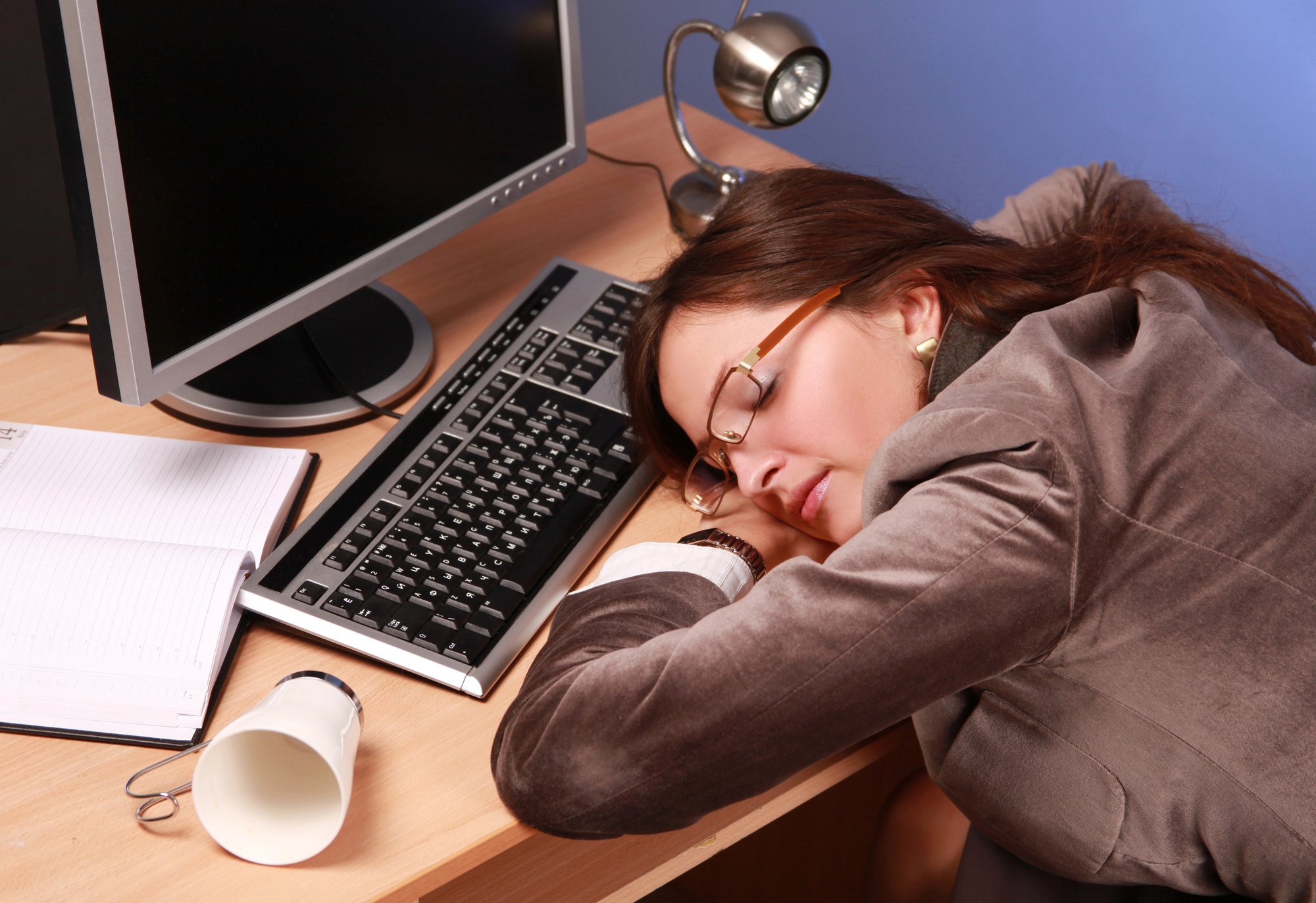Businesswoman asleep