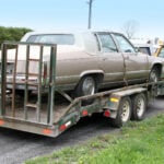 Cadillac on a flatbed