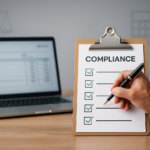 Man with compliance checklist