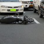 Motorcycle Lying on the Road