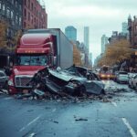 Semi truck accident with car