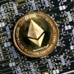 Ethereum ETH gold coin