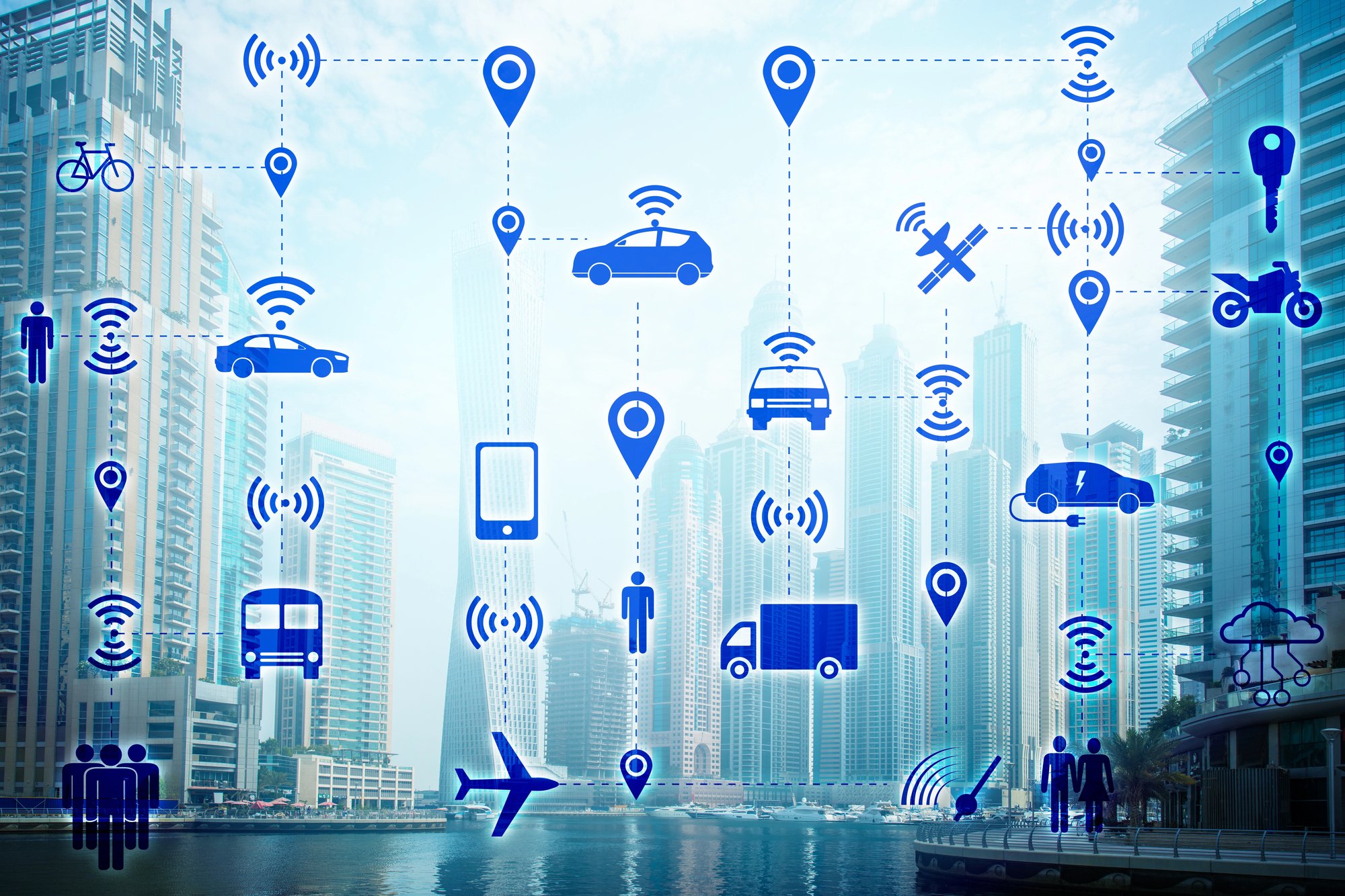Ridesharing and carpooling concept in the city