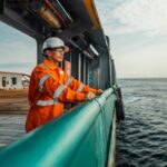 Maritime worker on a ship