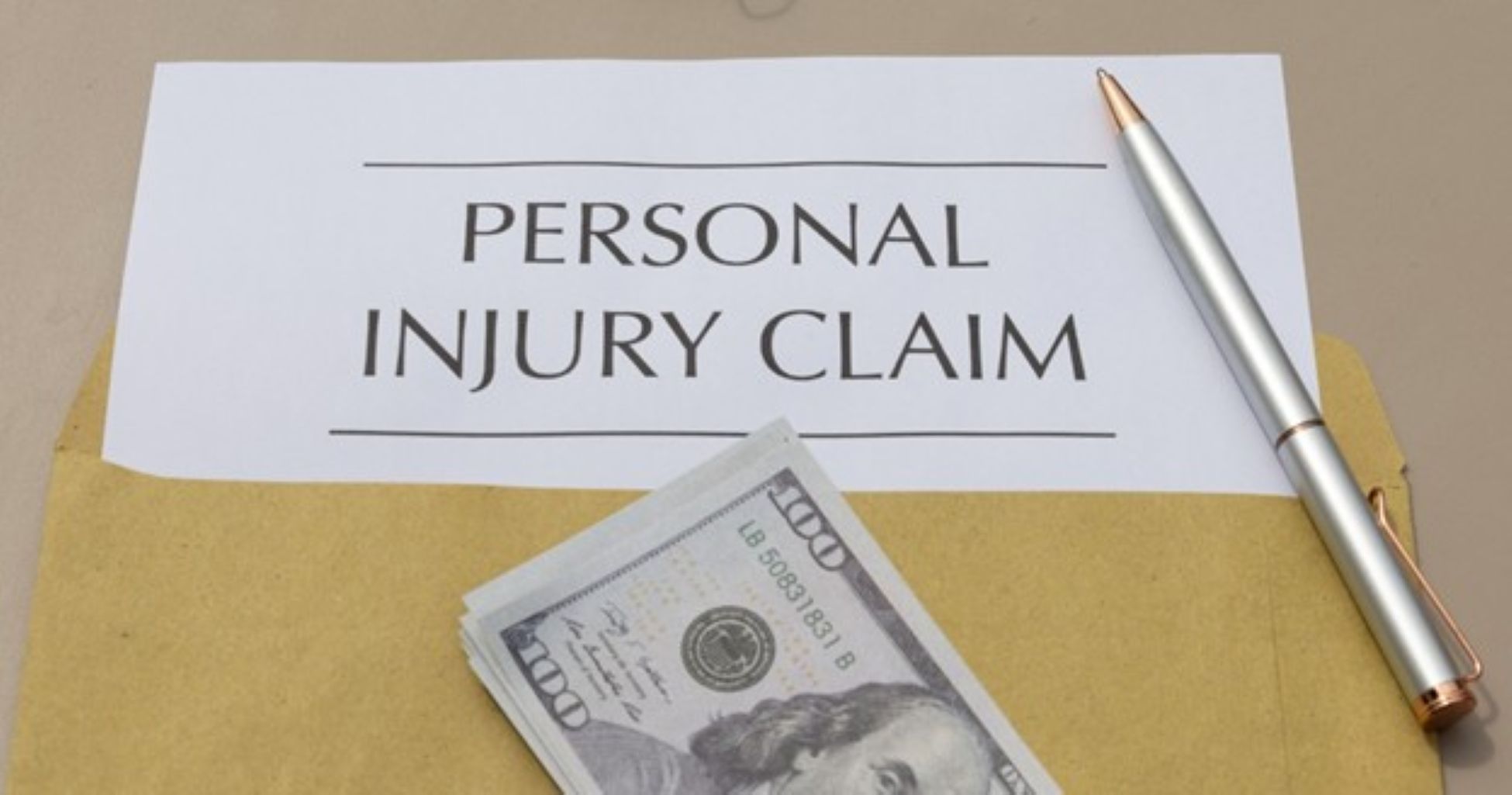 Personal injury claim in paper in envelope