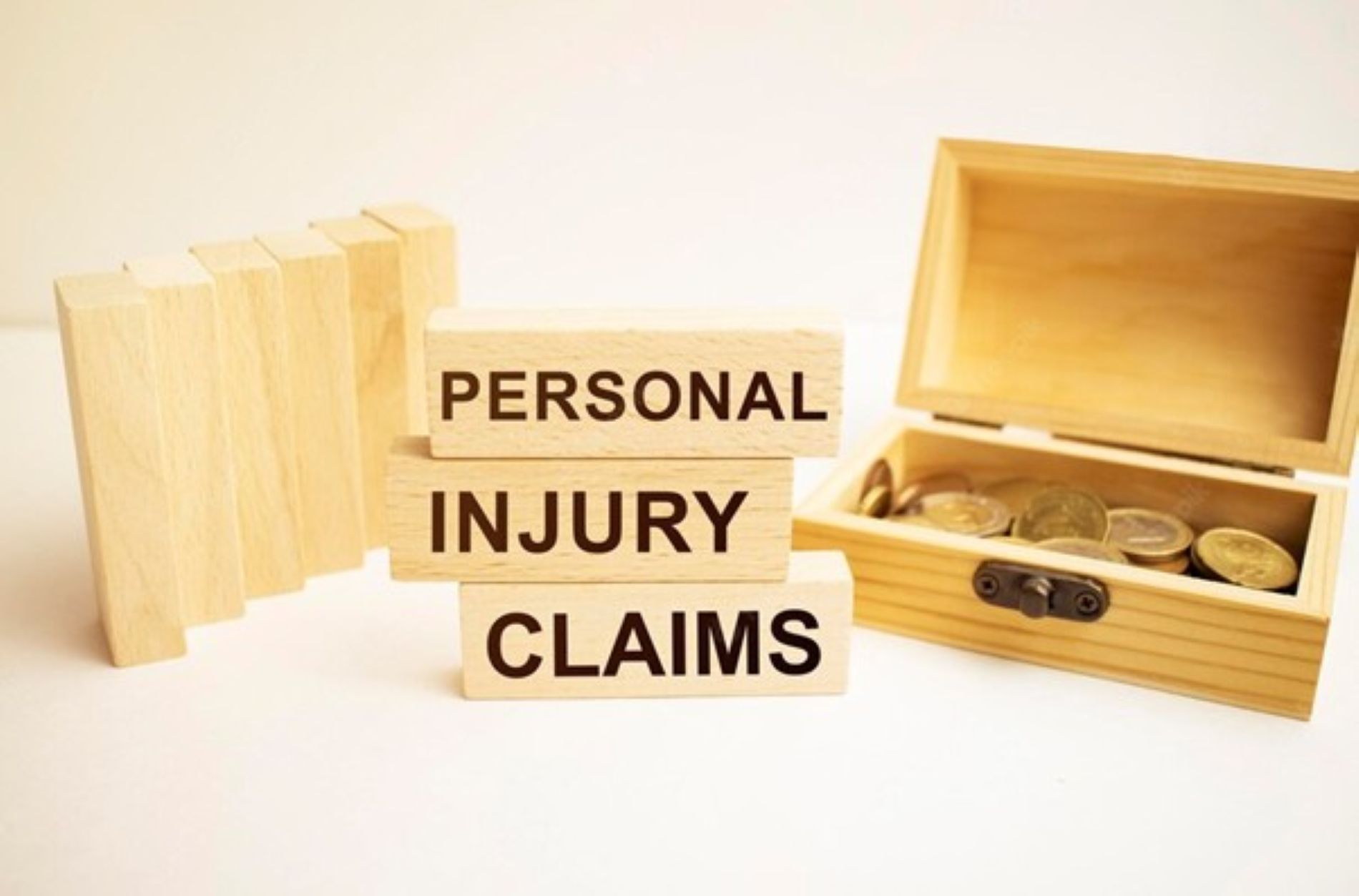 Personal injury claims written on blocks