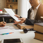 The hard work of a lawyer in a lawyer's office