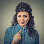 Angry annoyed woman, getting mad asking question