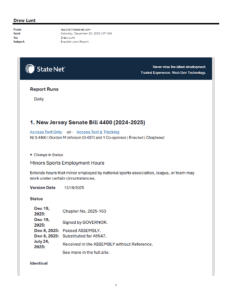 Pro Enacted Laws Report Sample