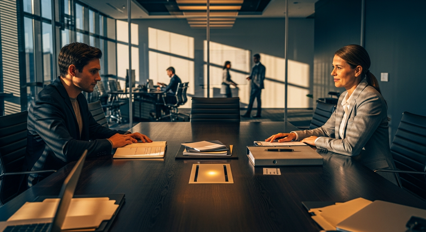 Employee talking to HR