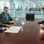 Professionals talking about a settlement