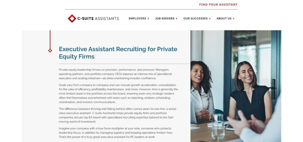 Executive Assistant Recruiting for Private Equity Firms Executive Assistant Recruiting for Private Equity Firms