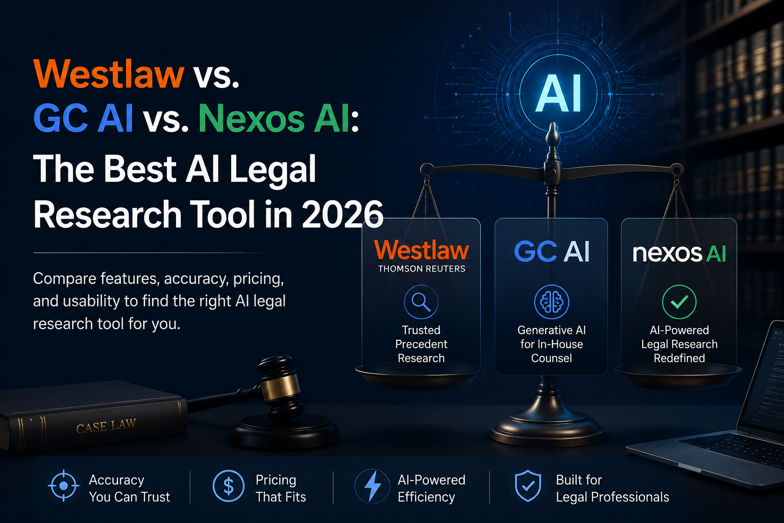 Westlaw vs. GC AI vs. Nexos AI: The Best AI Legal Research Tool in 2026
