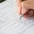 filling out an application form