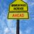 conceptual sign with words minimum wage increase ahead over blue sky