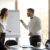 Angry male and female colleagues argue over paperwork at corporate team meeting, annoyed coworkers rivals man woman disputing about documents in office, gender rivalry, conflicts at work concept