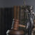 Law concept. Gavel of the judge, statue of the justice